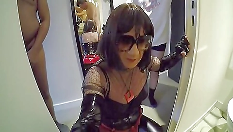 Horny slutty brunette takes dick in her tight anal