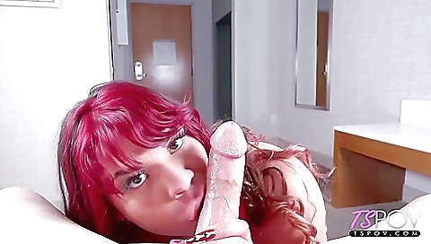 Tattooed latina with a large booty gets her mouth filled with a cock