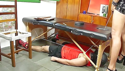 Sexy girl in latex fucks her boyfriend in the shower