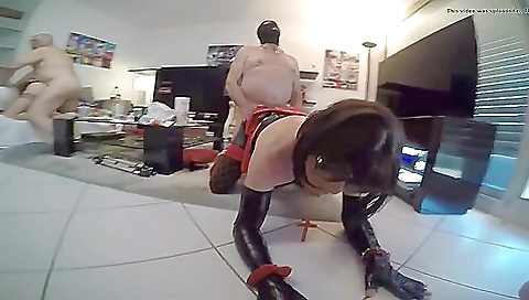 Brunette anal sex with amateur male in amateur xxx video