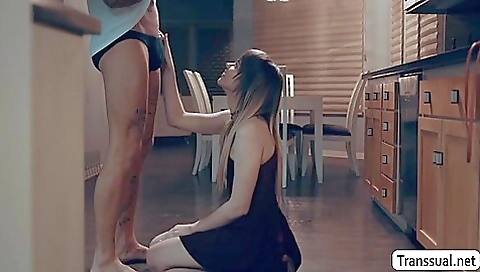 Busty brunette wants her stepbrother to cum inside