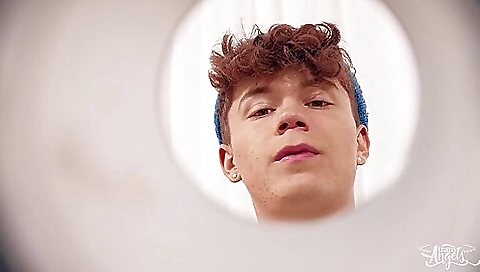 Brunette with small tits gets creampie as she takes off her top