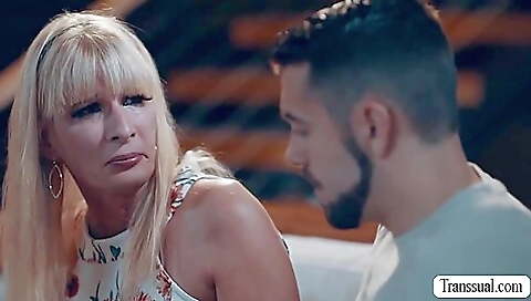 Big tits blonde stepmom with a tight body is getting her ass fucked