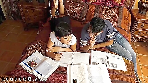 Asian babe has fun with stepbrother in bareback sex