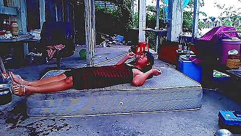 Asian babe enjoys a nice outdoor scene on a summer day