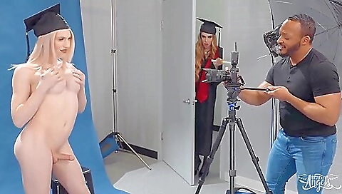 Horny blonde and her dude at the hotel room and they had sex